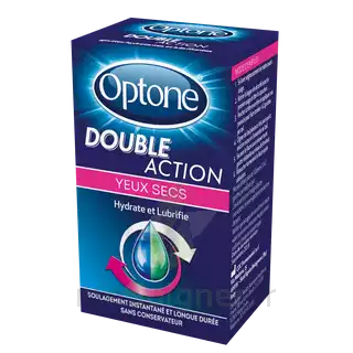 Optone Double Action Solution Oculaire Yeux Secs Fl/10ml à CARCASSONNE