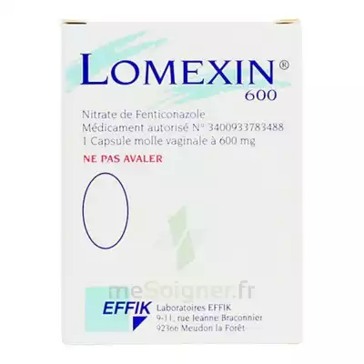 Lomexin 600 Mg Caps Molle Vaginale Plq/1 à CARCASSONNE