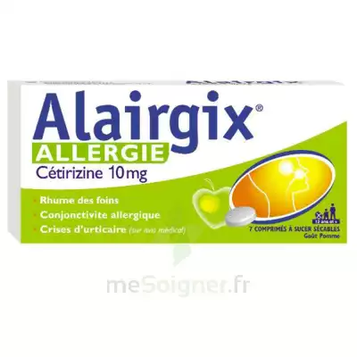 Alairgix Allergie Cetirizine 10 Mg Comprimés à Sucer Séc Plq/7 à CARCASSONNE
