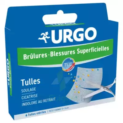 Urgo Brûlures - Blessures Superficielles Tulles Petit Format 5x5cm B/6 à CARCASSONNE